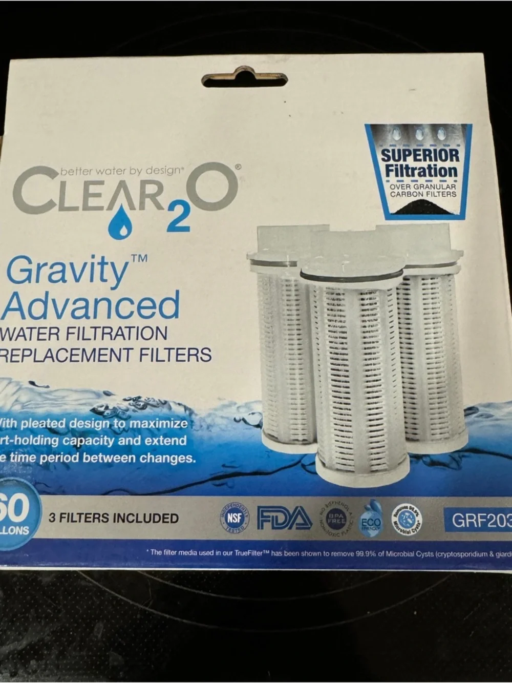 Gravity Advanced White Water Filtration Replacement Filters (3-Pack)